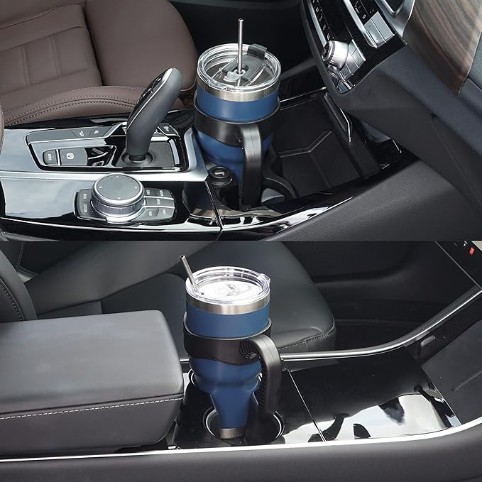 WETOWETO 30 oz Tumbler Stainless Steel Vacuum Insulated Coffee Cup with Handle, Double Wall Vacuum Coffee Thermal Cups for Hot and Cold drinks, Suitable for Travel (Navy Blue, 1 Pack)