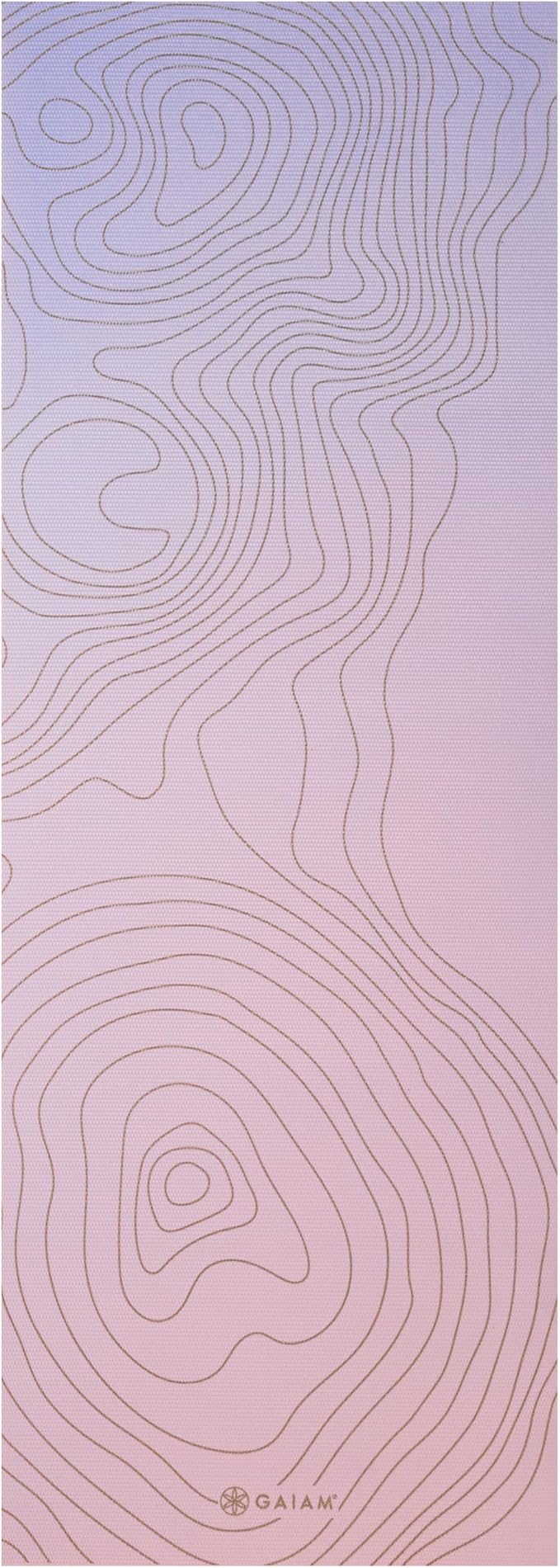 Gaiam Yoga Mat - Premium 6mm Print Extra Thick Non Slip Exercise & Fitness Mat for All Types of Yoga, Pilates & Floor Workouts (68"L x 24"W x 6mm Thick) - Bloomnest