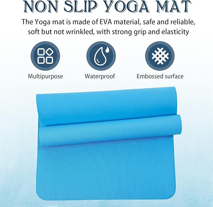 10 Pack Yoga Mats Bulk, 68'' x 24'' x 4mm Thick Yoga Mats for Kids and Adult Gym Mats Bundle Latex Free Exercise Mats with Non Slip Texture for Outdoor Yoga, Pilates or Workout - Bloomnest