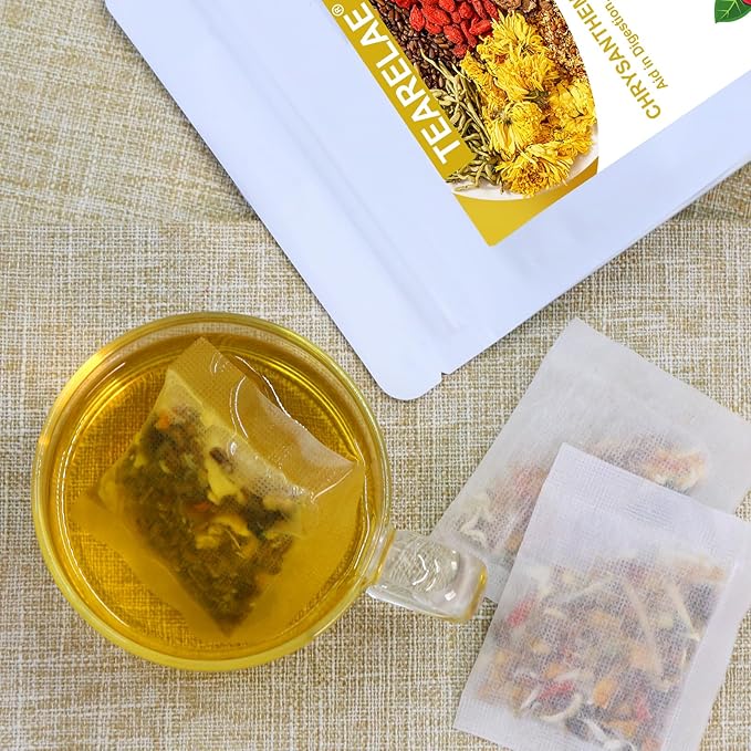 TEARELAE - Chrysanthemum Cassia Seed Tea - 4g x 40 Count - Burdock Root, Goji Berry, Honeysuckle, Osmanthus - Combination Herbal Tea Bag - Bloomnest