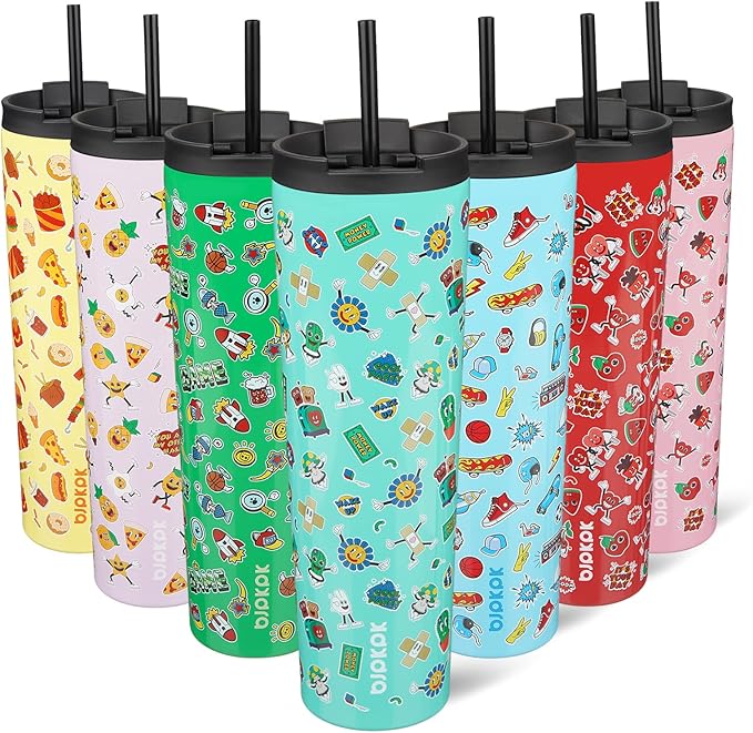 BJPKPK 34oz Stainless Steel Insulated Tumbler With lid And Straw Travel Coffee Thermal Tumblers Cup For Women And Men,Spring Party Green - Bloomnest