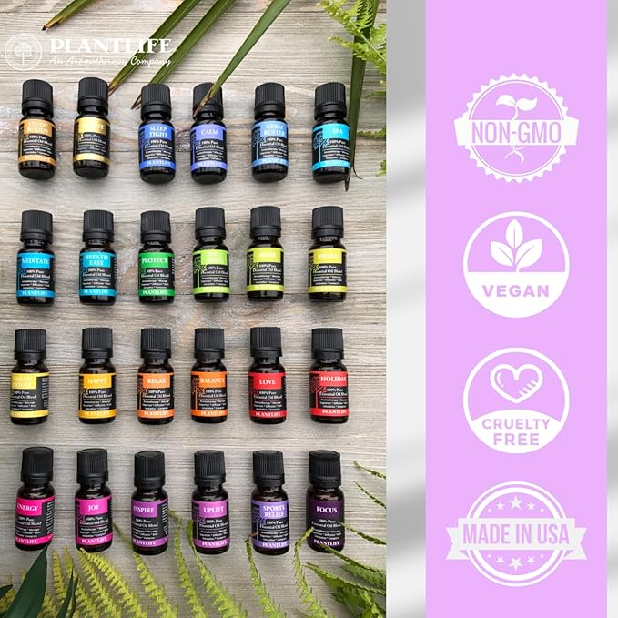 Plantlife Happy Aromatherapy Essential Oil Blend - Straight from The Plant 100% Pure Therapeutic Grade - No Additives or Fillers - Made in California 10 ml - Bloomnest