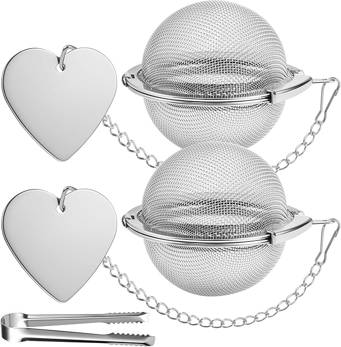 Tea Infuser for Loose Leaf Tea 2 Pack – 2" 304 Stainless Steel Tea Strainer Ball with Bonus Tea Scoop Clip – Extra Fine Mesh, Rustproof, Easy to Clean – DIKSEFN - Bloomnest