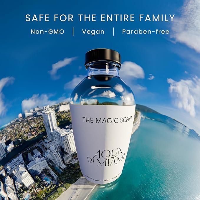 The Magic Scent Aqua di Miami Diffuser Oil - Hotel & Home Luxury Scents - Diffuser Oil Scents for Home Designed for Use in All Diffusers - 4 fl oz, 120 mL - Bloomnest