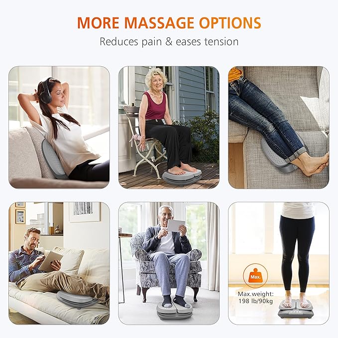 Snailax Vibration Foot Massager with Heat,Remote Control,Adjustable Vibration Speed Electric Massager Machine for Circulation,Plantar Fasciitis, Pain - Bloomnest