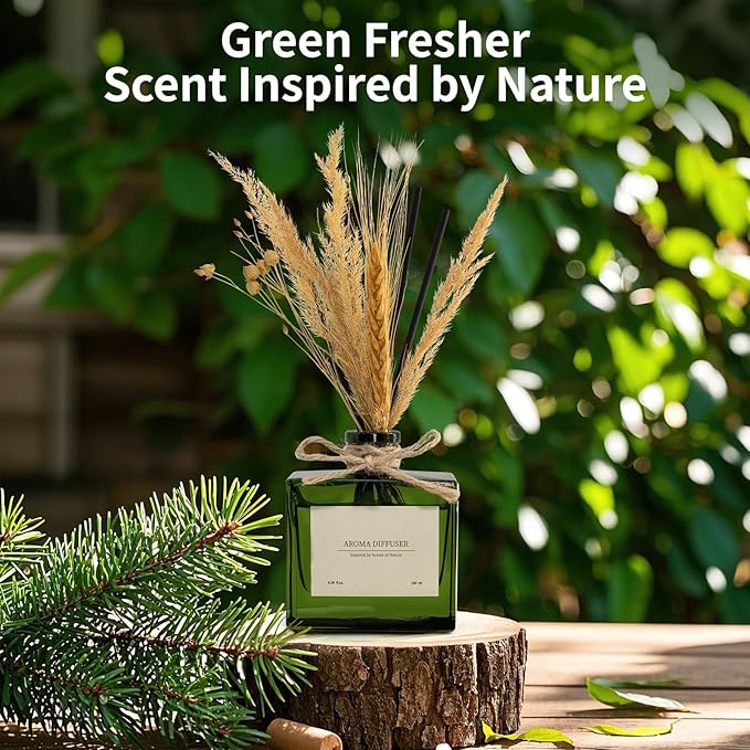 Reed Diffuser, 6.09 oz Citrus Grove Scent Diffuser with Sticks & Dried Flowers, 120 Days Long Lasting Diffusers for Home, Elegant Fragrance for Bathroom Bedroom Office Decor Air Fresh - Bloomnest