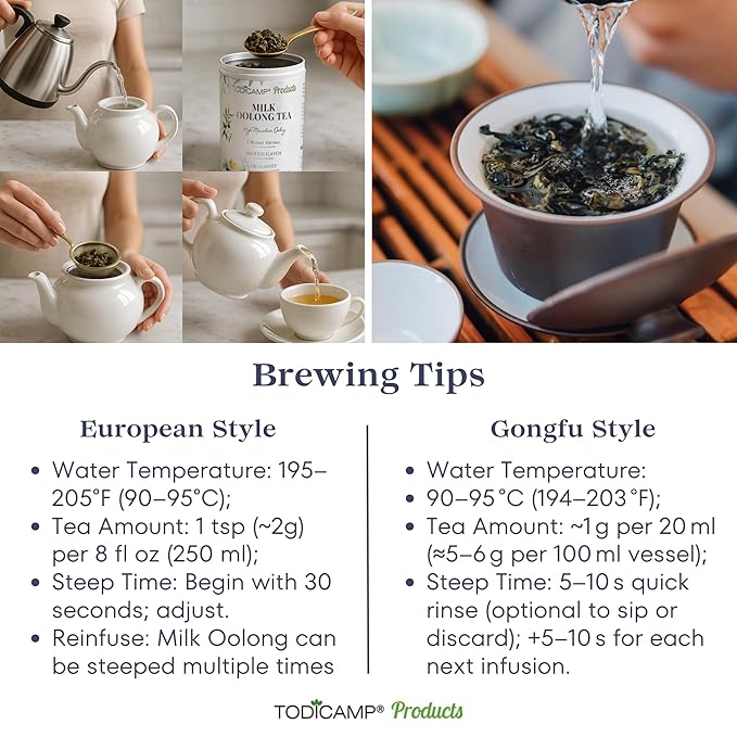 Milk Oolong Tea Loose Leaf – Premium Chinese Oolong Tea 3oz | Double Milky Aroma & Smooth Taste | Bulk Loose Leaf Tea Tin | Afternoon & Asian Tea - Bloomnest
