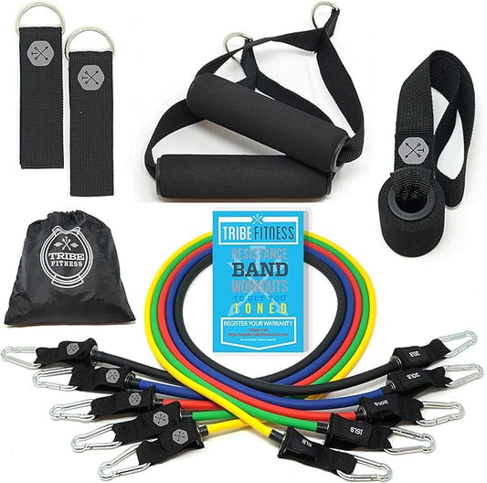 Resistance Bands Set for Men, Women, Exercise & Workout. Fitness Bands for Leg & Bicep Work. Workout Bands for Working Out. Stretch Bands for Physical Therapy. Strength Bands. Elastic Weight Training. - Bloomnest