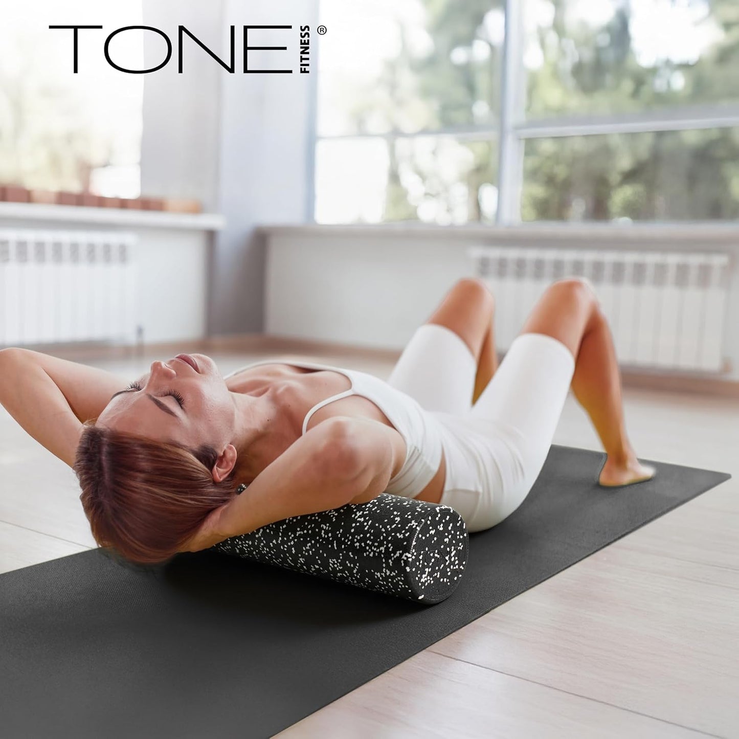 Tone Fitness High Density EPP Foam Exercise Foam Roller for Yoga, Pilates, Stretching, Massage, and Recovery | Multiple Sizes and Colors