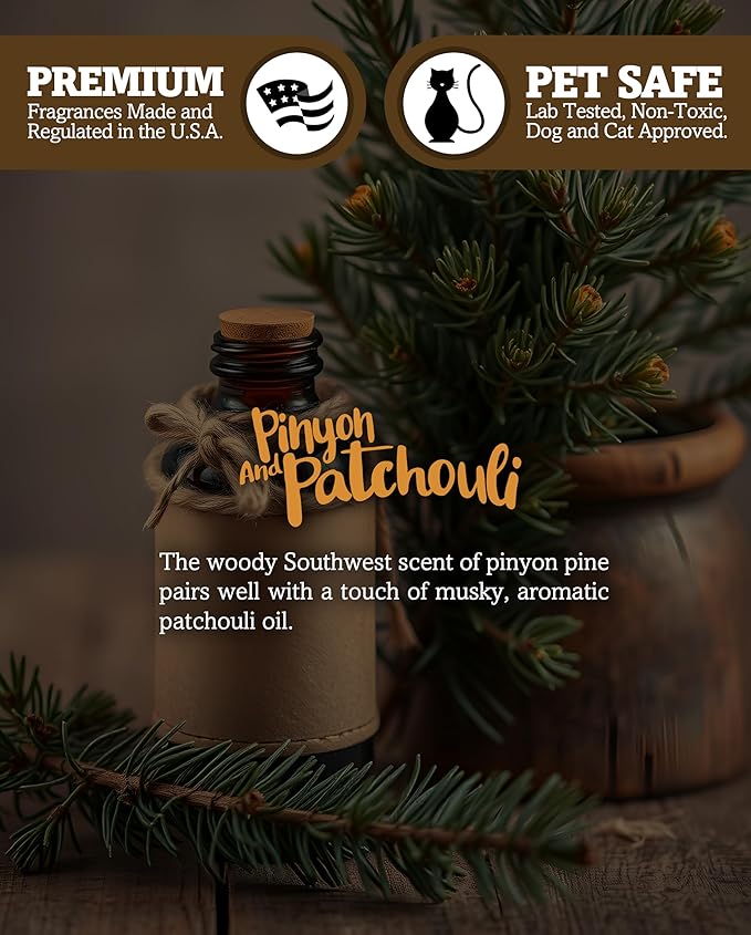 Shortie's Candle Company Pinyon & Patchouli Wax Melts Multi Pack - Formula 117-2 Highly Scented 3 Oz. Bars (6 Oz. Total) - Made with Natural Oils - Incense & Earth Air Freshener Cubes Collection ShortiesCandleCompany