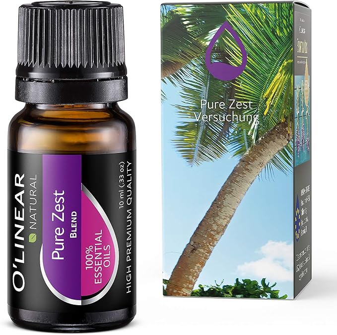 Pure Zest Love Essential Oil Blend 10ml - Romantic Aromatherapy Lust Oils with Ylang-Ylang, Jasmine, Vanilla, Lavender, Attraction Oil for Diffusers for Home, Massage Aroma Scents Drops 0.33 Fl Oz - Bloomnest