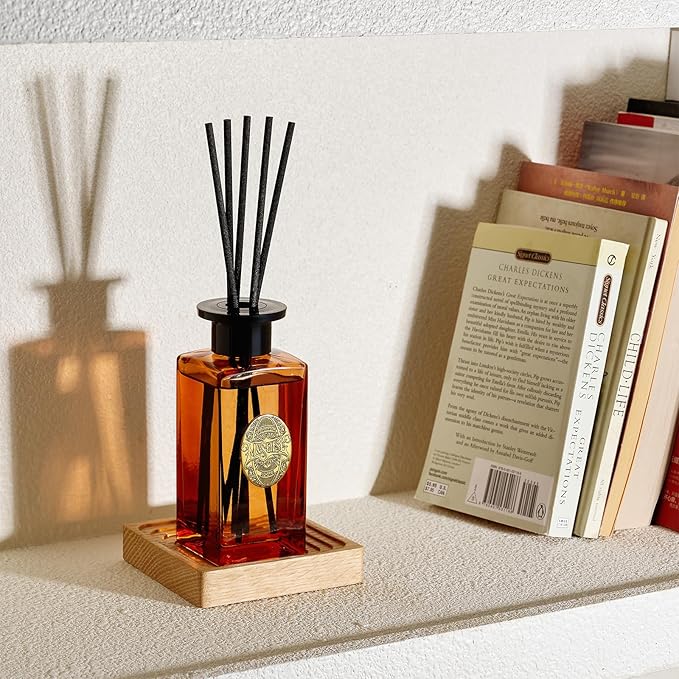 M&SENSE 6.3 oz Large Reed Diffuser Set | Orange Goji Scent Oil Diffuser with Sticks | Hotel Collection Non-Toxic Essential Oil |for Bedroom Bathroom Living Room - Bloomnest