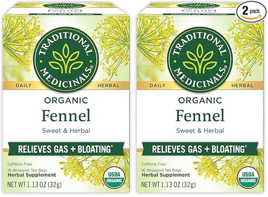 Traditional Medicinals Organic Fennel Tea,16 Count (Pack of 2) - Bloomnest