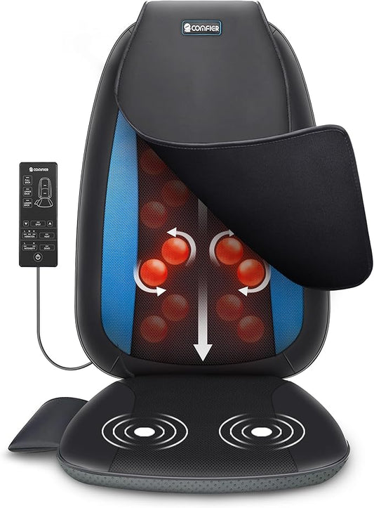 COMFIER Shiatsu Back Massager with Heat, Chair Massage Pad for Back Pain Relief,Massage Seat Cushion for Home or Office Chair Use,Gift for Men,Women - Bloomnest