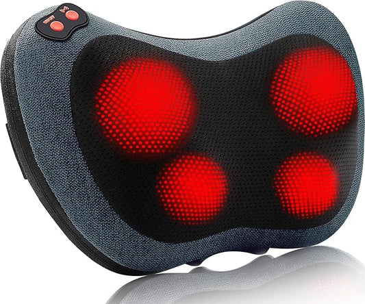 Papillon Neck Massager,Shiatsu Electric Back Massager with Heat,Neck Back Pain Relief Gifts for Mom/Dad/Women/Men,Deep Tissue Kneading Massage Pillow for Shoulder,Legs,Foot,Body Muscle Fatigue Relief - Bloomnest