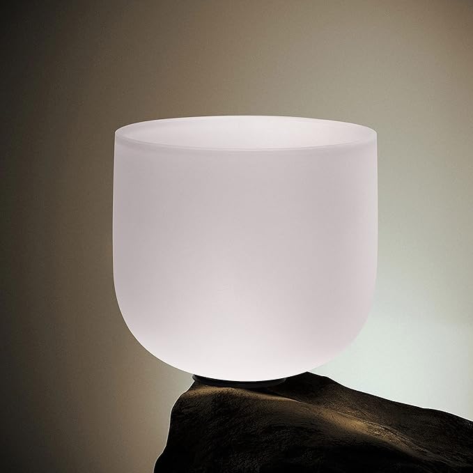 TOPFUND 7 inch A Note Crystal Singing Bowl Third Eye Chakra Meditation Sound Healing