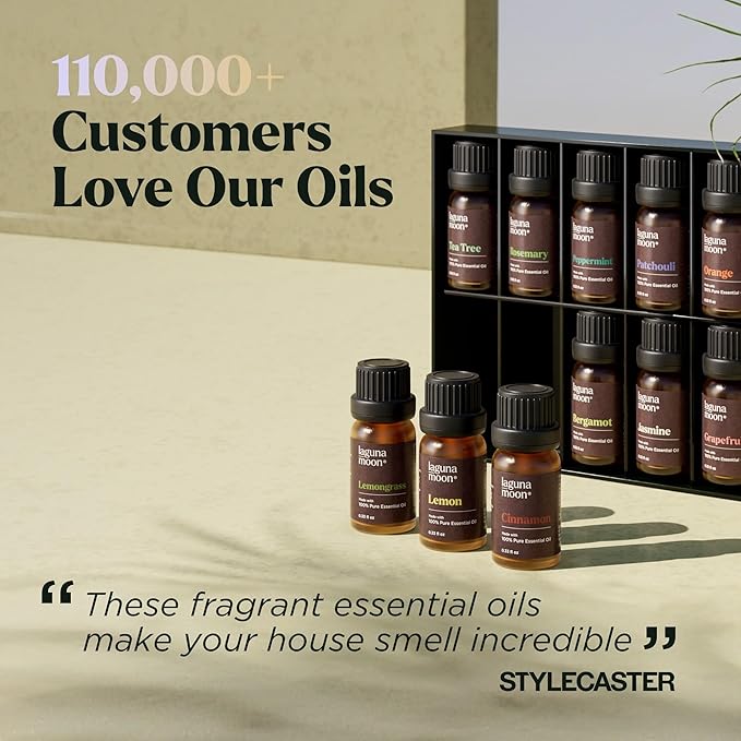 Essential Oils Set - 16 Pcs Premium Grade Home Essentials Oils - for Diffusers, Fragrance, Scents for Candle Making - Natural Aromatherapy Oils for Cars & Home Products, Room Sprays - Bloomnest