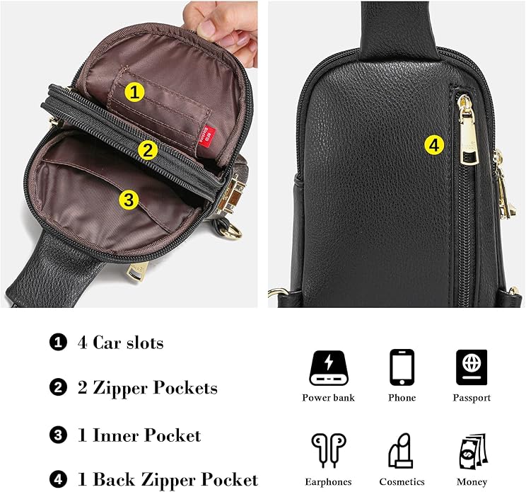 INICAT Small Sling Bag for Women Everyday & Travel Crossbody Bags Lightweight Cross Body Purses Vegan Leather - Bloomnest