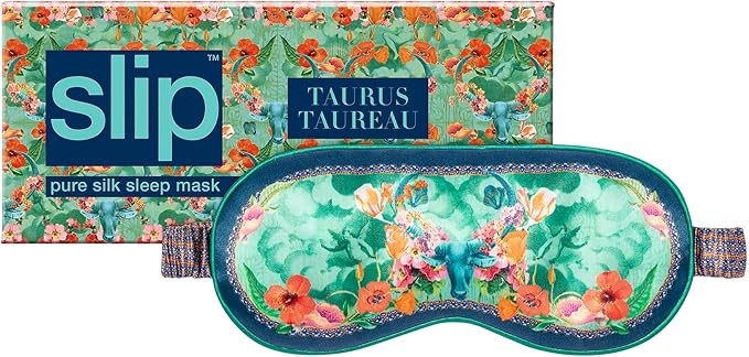 slip Pure Silk Sleep Mask - 100% Pure 22 Momme Mulberry Silk Eye Mask - Comfortable Sleeping Mask with Elastic Band + Filler and Internal Liner, Zodiac Collection: Taurus - Bloomnest