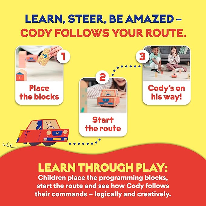 Cody Block U-Turn Expansion Set, Educational Wooden Building Blocks and Car STEM Toys for Preschool Kids Ages 3+ - Bloomnest