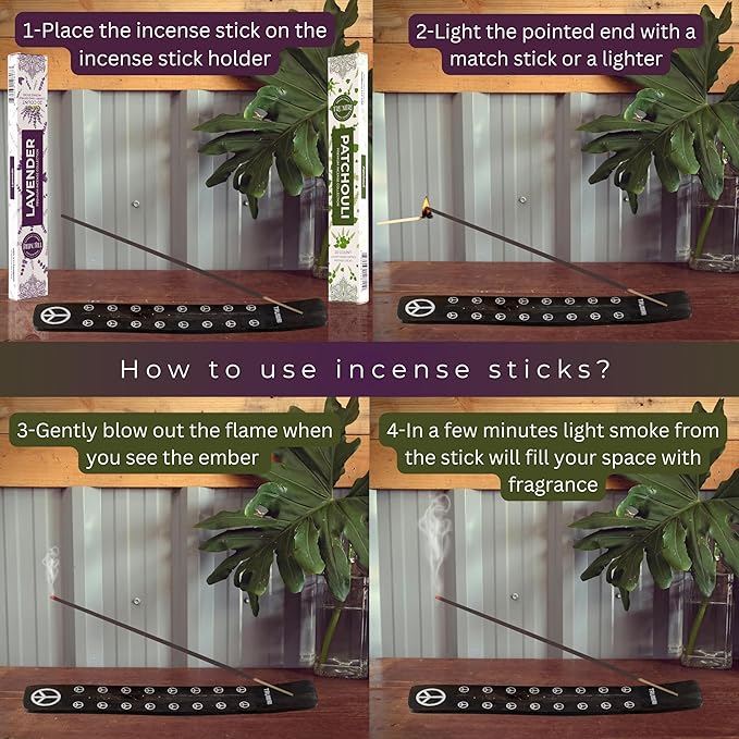 Trumiri Incense Sticks - Combo Pack of 40 Insence-Sticks - 20 Lavender + 20 Patchouli - Insenses - Insents - Incents - Inscense - Incence - Incienso - All Natural Incense Sticks TRUMIRI