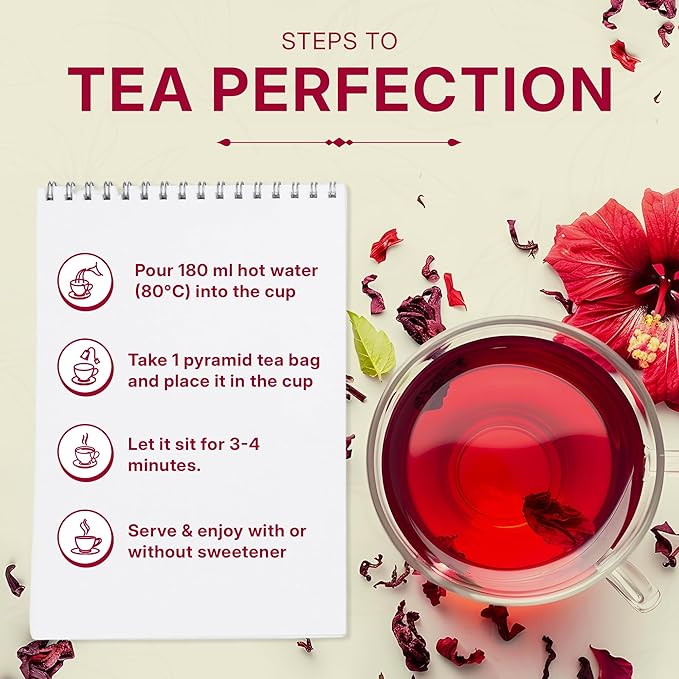 Tealeaf & Co. Sweet Hibiscus Cinnamon Green Tea with Hibiscus, Cinnamon, Stevia & Clove - Green Tea Bags with Fresh Herbs and Spices (Low Caffeine) - 100 Teabags - Bloomnest