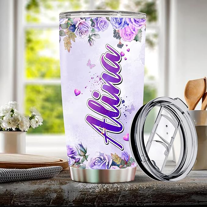 Personalized Peacock Tumbler Customized Name Peafowls Water Bottle Mugs Gift For Women Fan Custom Bird Lovers Mug 20oz Birthday Christmas Valentine Day Insulated Stainless Steel Coffee Cup with - Bloomnest