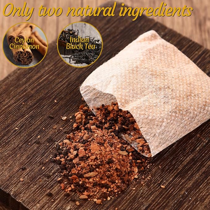 Premium 100 Cinnamon Black Tea Bags,Made with Natural Ceylon Cinnamon & Ceylon Black Tea, 100% No Artificial Flavors & No Additives. - Bloomnest