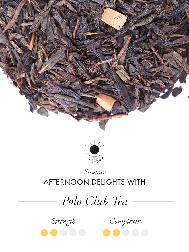 TWG Tea | Polo Club Tea | Green Tea | Caramel | 15 Hand Sewn Cotton Teabags | Gift Set - Bloomnest