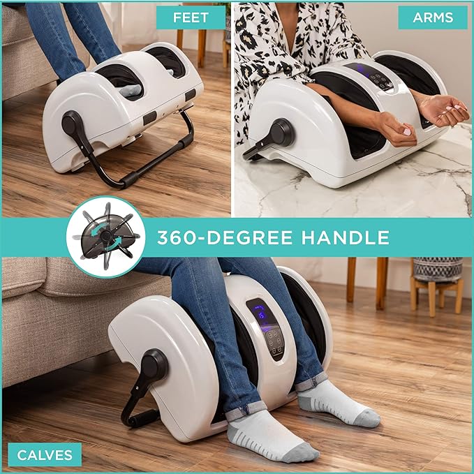 Best Choice Products Heated Shiatsu Foot Massager for Pain Relief, Plantar Fasciitis, Neuropathy, Blood Circulation w/Compact Design - Pearl White - Bloomnest