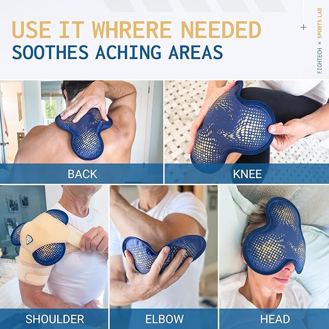 Reusable Hot and Cold Gel Ice Pack for Shoulder, Rotator Cuff, Knee, Back, Head, Eyes, Elbow, Hip - Leak Proof Post Surgery Heat & Cold Therapy Compress by FIGHTECH (Hinge Joint, Single) - Bloomnest