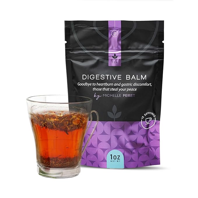 Michelle Peiret Digestive Tea, Chamomile Tea with Calendula Flowers for Digestive Support and Skin Vitality, All Natural Ingredients, 15 Servings - Bloomnest