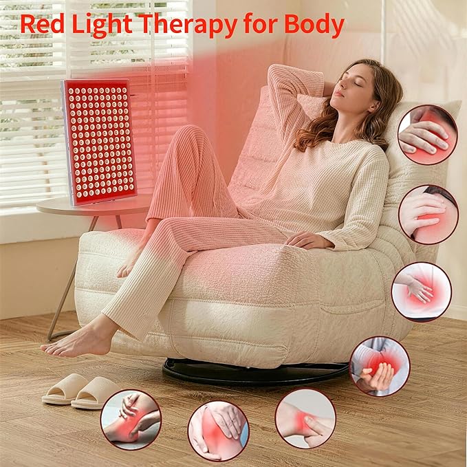 Red Light Therapy, Dual Chip Elite Grade LED Red Infrared Light Device with Near-Infrared Light 660nm 850nm High Power Red Light Therapy Panel at Home, Ideal for Body, Face,100W ZOXJOY