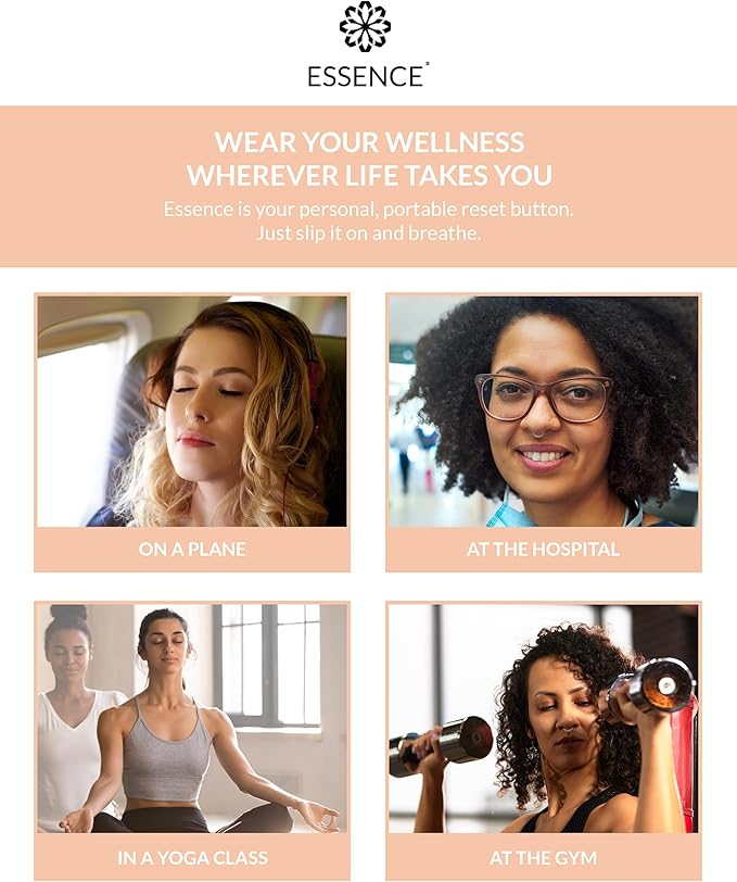 Essence Wearable Aromatherapy Nasal Diffuser – Immunity Blend Essential Oil Nose Ring – Personal Scent Clip for Travel, Work & Everyday Use – Made in USA - Bloomnest