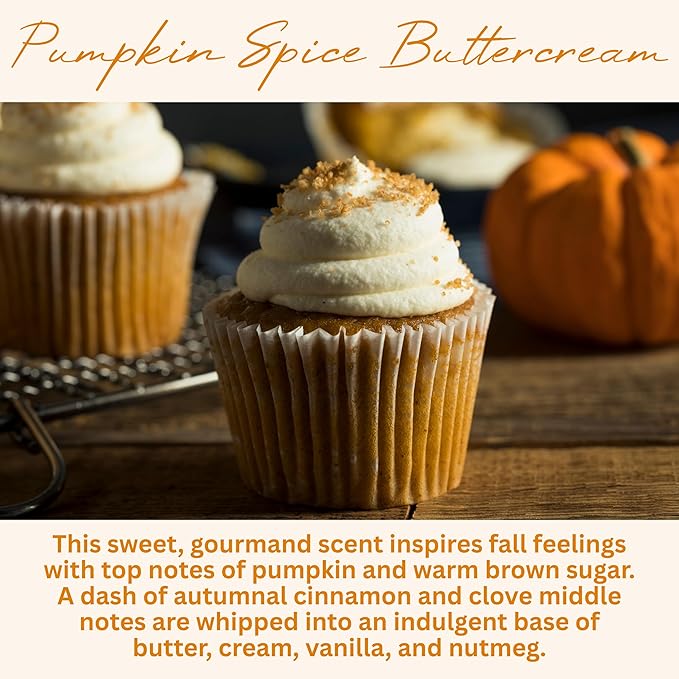 Pumpkin Spice Buttercream Fall Scented Candle, Many Scents to Choose from, All Natural Non-Toxic Soy Wax, Handmade in The USA (Pumpkin Spice Buttercream) - Bloomnest