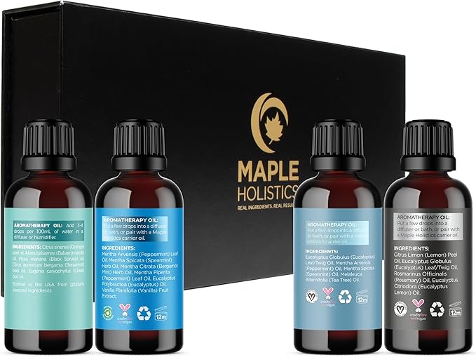 Winter Essential Oils Set for Diffuser - Large 100% Pure Holiday Essential Oil Blends Gift Set with Frost Chill Defend and Breathe Blends - Perfect Aromatherapy Gift for All Occasions (4x30mL) - Bloomnest
