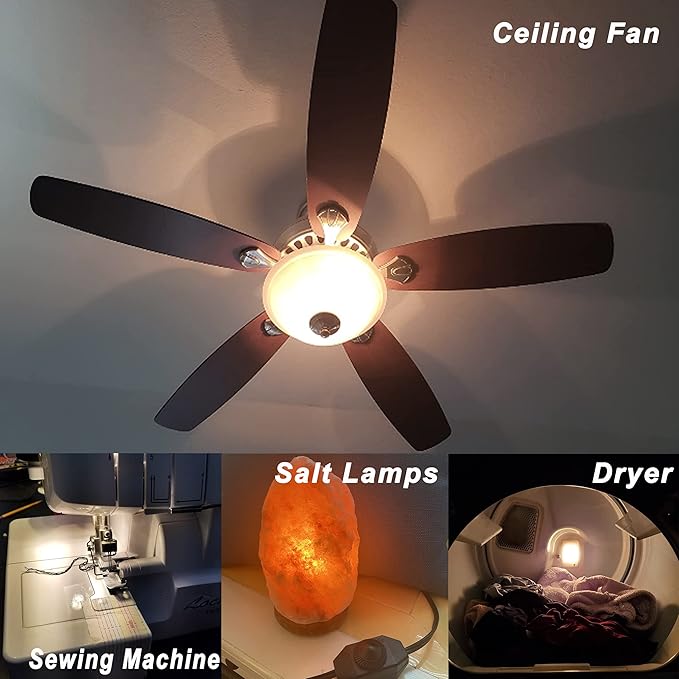 Dimmable E12 C7 Candelabra Led Light Bulbs 4W, Kx-2000 25W-40 Watt Halogen Equivalent, 3000k Warm White T6 Small Base 120V E12 Led Bulbs for Ceiling Fan Light Salt Lamp,450 lm(5Pack) - Bloomnest