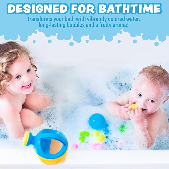 Tub Works® Magical Kids Bubble Bath, Variety 12 Pack | Creates Colorful Water & Tons of Bath Bubbles | Nontoxic | Character-Themed Bubble Bath for Kids | Green, Blue & Orange Bath Colors - Bloomnest
