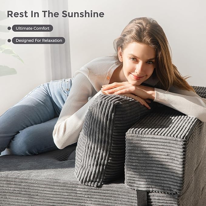 MAXYOYO Folding Sofa Bed, Convertible Sofa Bed with High-Density Support Foam, Portable 4 in 1 Fold Out Chair to Floor Lounger, Versatile Floor Couch for Living Room Bedroom, Dark Grey - Bloomnest