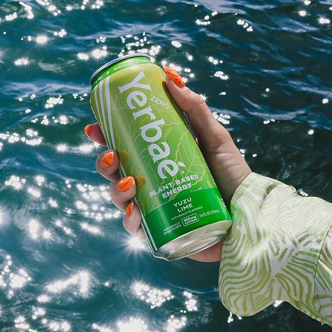 Yerbaé Energy Beverage Yuzu Lime - Lemon Lime Flavor. Energized by Yerba Mate. Naturally Caffeinated Plant-Based, Healthy Alternative to Coffee/Sugary Sodas Pack of 12, 16oz cans - Bloomnest