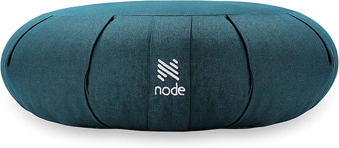 Zafu Meditation Cushion, 15" Round Buckwheat Yoga Pillow with Organic Cotton Cover - Bloomnest