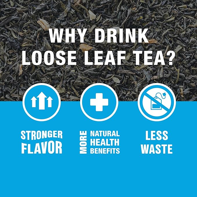 Tiesta Tea - Chinese Jasmine, Loose Leaf, Classic Jasmine Green Tea, Premium Blend, Medium Caffeinated Green Blend, Make Hot or Iced & Brews Up to 25 Cups, 1.8 Ounce Resealable Pouch - Bloomnest