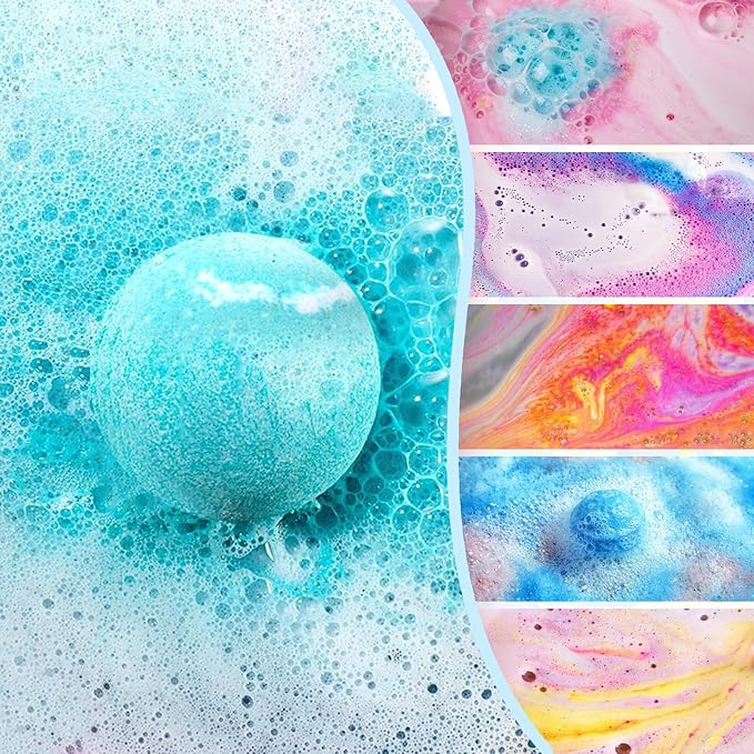 Bath Bombs for Kids with Surprise Inside Kids Bath Bombs with Toys for Boys Girls Handmade Fizzy Balls Bubble Bath Bomb Gift Set for Christmas New Year - Bloomnest