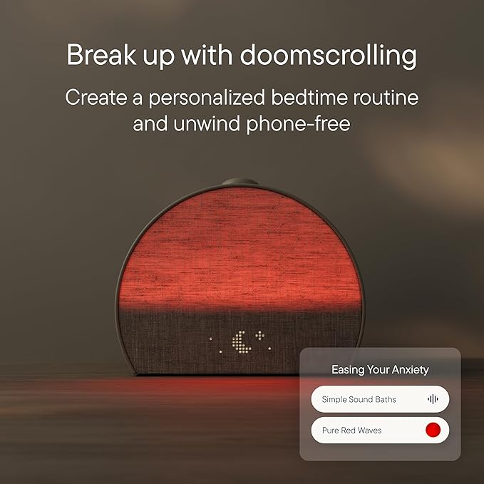 Hatch Restore 3 Sunrise Alarm Clock, Sound Machine, Smart Light (Cocoa) - White Noise, Screen-Free Sleep Routine - Bloomnest
