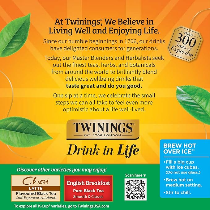 Twinings Irish Breakfast Black Tea 72 K-Cup Pods for Keurig, 12 Count (Pack of 6), Robust, Strong, Bold Flavour, Caffeinated, Enjoy Hot or Iced - Bloomnest