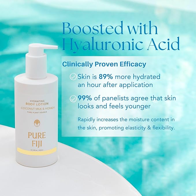 PURE FIJI Hydrating Body Lotion, Coconut Milk & Honey (10.14 Fl.Oz /300ml) - Bloomnest