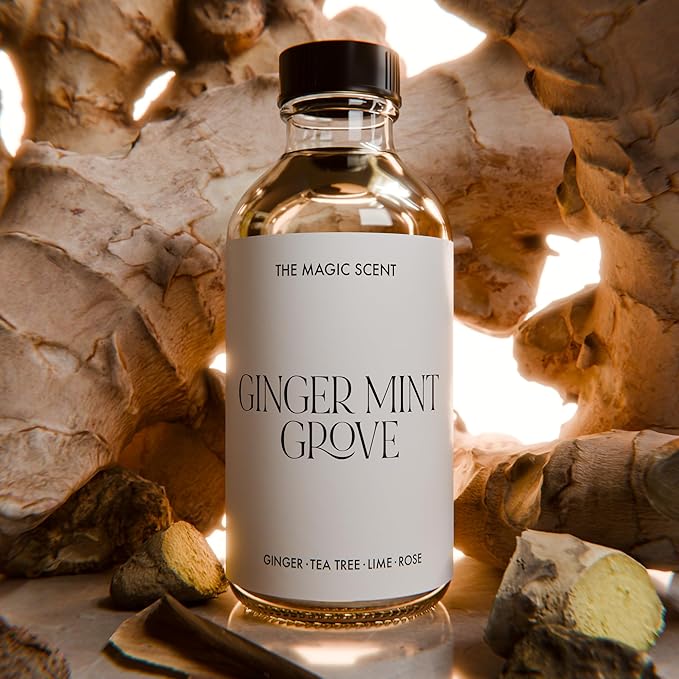 The Magic Scent Ginger Mint Grove Diffuser Oil - Hotel & Home Luxury Scents - Diffuser Oil Scents for Home Designed for Use in All Diffusers - 4 fl oz, 120 mL - Bloomnest