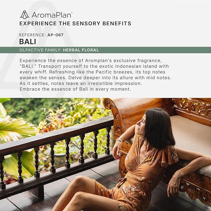 AromaPlan Hotel Scents Bali 5 Fl Oz (148ml), Home Luxury Aroma & Hotel Fragrance Diffuser Oil- Hotel Diffuser Oil for Aromatherapy- USA Made, Bigger Bottle, Bolder Aroma & Longer Lasting - Bloomnest