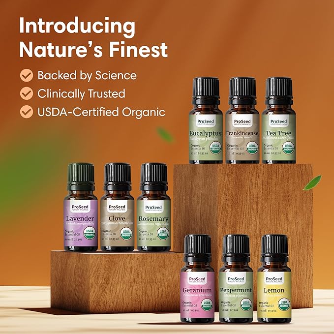 ProSeed Organic Essential Oil – Steam Distilled for Aromatherapy, Calm & Skin Care – Non-GMO, Handmade 10ml (0.33oz) (Frankincense) - Bloomnest