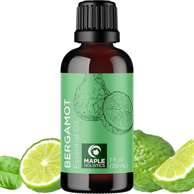 Bergamot Essential Oil for Diffuser Aromatherapy - 100% Pure Citrus Bergamot Oil for Hair Skin and Nails Plus Undiluted Relaxing Aromatherapy Essential Oil for Diffusers Baths and Topical Uses 1oz - Bloomnest